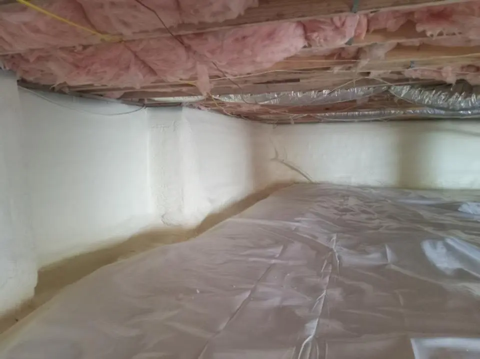 Crawl space encapsulation with closed-cell spray foam for Attic Insulation in Gainesville